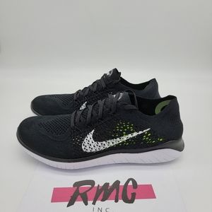 Nike Free RN Flyknit 2018 Running Shoes Black Whit